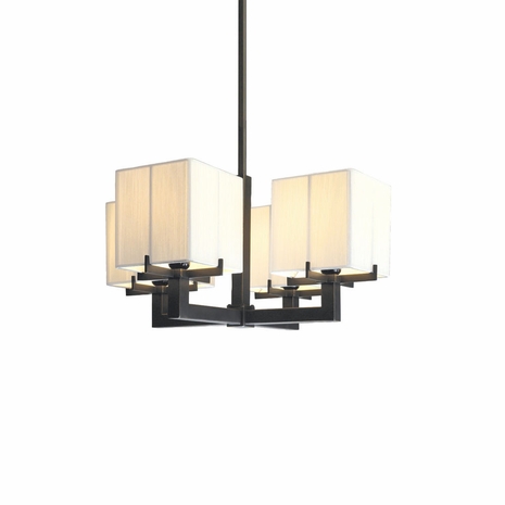 3356 Sonneman Lighting Warm Contemporary Boxus Collection 4 Light Pendant