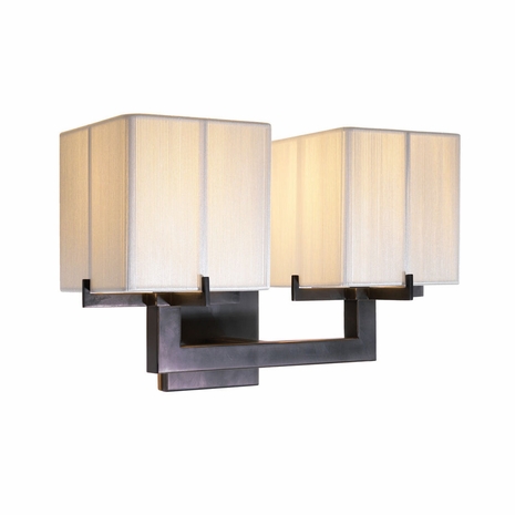 3358 Sonneman Lighting Warm Contemporary Boxus Collection 2 Light Wall Sconce