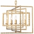 336-GA Crystorama Capri 5 Light Antique Gold Chandelier