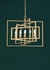 336-GA Crystorama Capri 5 Light Antique Gold Chandelier