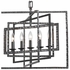 336-RS Crystorama Capri 5 Light Raw Steel Chandelier