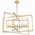 337-GA Crystorama Capri 9 Light Antique Gold Chandelier