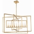 337-GA Crystorama Capri 9 Light Antique Gold Chandelier