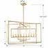 337-GA Crystorama Capri 9 Light Antique Gold Chandelier