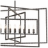 337-RS Crystorama Capri 9 Light Raw Steel Chandelier