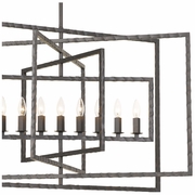 337-RS Crystorama Capri 9 Light Raw Steel Chandelier