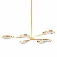 338-06-VB Corbett Lighting Patras 6 Lt. Chandelier with Vintage Brass Finish