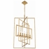 339-GA Crystorama Capri 7 Light Antique Gold Lantern Chandelier
