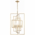339-GA Crystorama Capri 7 Light Antique Gold Lantern Chandelier
