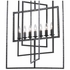 339-RS Crystorama Capri 7 Light Raw Steel Lantern Chandelier
