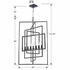 339-RS Crystorama Capri 7 Light Raw Steel Lantern Chandelier