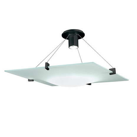 3404.25 Sonneman Modern Origins Handkerchief 22 inch Semi Flush in Satin Black Finish