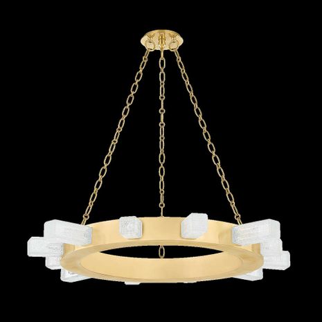342-35-VB Corbett Lighting Citrine 12 Lt. Chandelier with Vintage Brass Finish