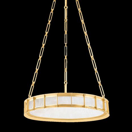346-20-VB Corbett Lighting Leda 1 Lt. Chandelier with Vintage Brass Finish