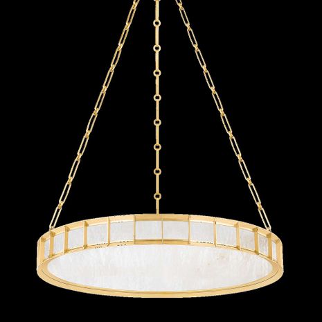 346-30-VB Corbett Lighting Leda 1 Lt. Chandelier with Vintage Brass Finish