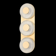 351-03-VB Corbett Lighting Pearl 3 Lt. Wall Sconce with Vintage Brass Finish