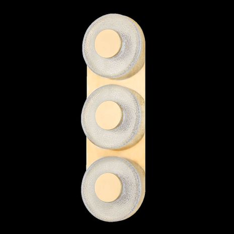 351-03-VB Corbett Lighting Pearl 3 Lt. Wall Sconce with Vintage Brass Finish