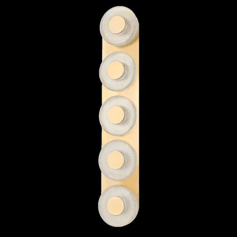 351-05-VB Corbett Lighting Pearl 5 Lt. Wall Sconce with Vintage Brass Finish