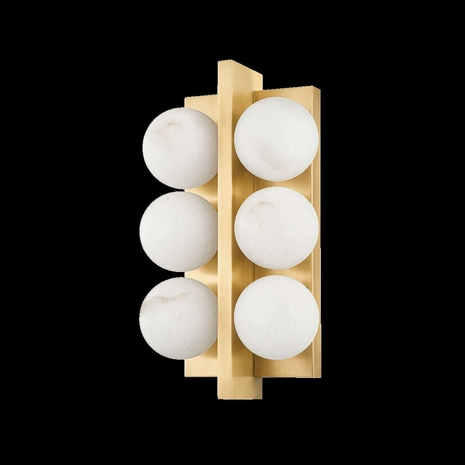 357-06-VB Corbett Lighting Emille 6 Lt. Wall Sconce with Vintage Brass Finish