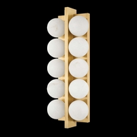 357-10-VB Corbett Lighting Emille 10 Lt. Wall Sconce with Vintage Brass Finish