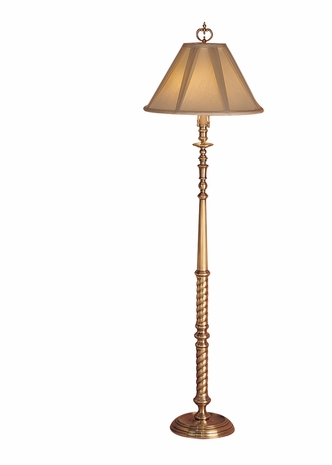 36 Wildwood Lamps Candlestick Floor Lamp with Antiqued Cast Brass