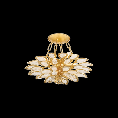 363-18-GL Corbett Lighting Vittoria 4 Lt. Semi Flush with Gold Leaf Finish