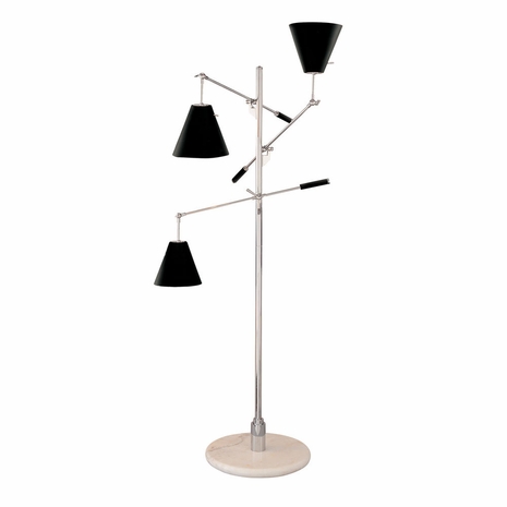 3635.01K Sonneman Treluci Piccolo Contemporary Floor Lamp with Polished Chrome Finish