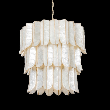 365-32-VGL Corbett Lighting Cartagena 16 Lt. Chandelier with Vintage Gold Leaf Finish