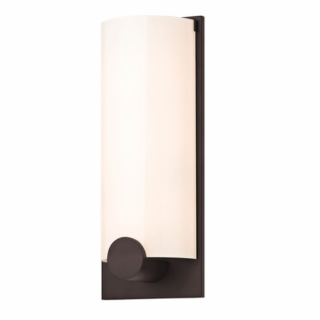 3663.26 Sonneman Tangent Contemporary ADA Round Wall Sconce with Dark Bronze Finish