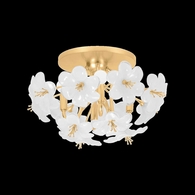 367-04-GL Corbett Lighting Hygea 4 Lt. Flush Mount with Gold Leaf Finish