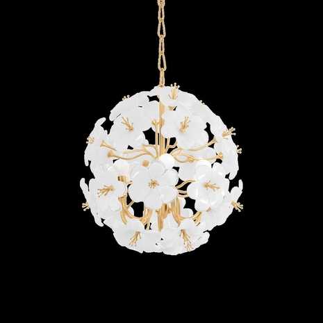 367-22-GL Corbett Lighting Hygea 6 Lt. Chandelier with Gold Leaf Finish
