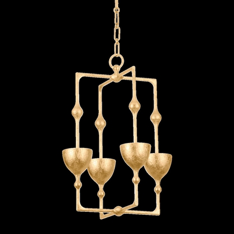 368-16-VGL Corbett Lighting Antalya 4 Lt. Lantern with Vintage Gold Leaf Finish