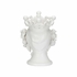 370019 Chelsea House 15.5in. Ceramic Elisabetta Female Head with Matte White Glaze Finish