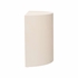 370033 Elizabeth Wicker 32.5in. Wood/Shagreen Daily Demilune with Cream Finish