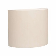 370033 Elizabeth Wicker 32.5in. Wood/Shagreen Daily Demilune with Cream Finish