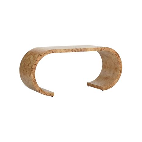 370045 Bill Cain 32in. Wood Bridges Console - Burlwood with Mappa Burl Finish