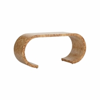 370045 Bill Cain 32in. Wood Bridges Console - Burlwood with Mappa Burl Finish