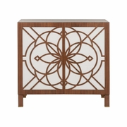 370070 Lisa Kahn Flower Of Life Cabinet - Brown