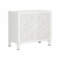 370071 Lisa Kahn Flower Of Life Cabinet - White