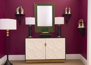 370088 Bradshaw Orrell Greek Hall Mirror - Dark Green