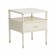 370096 Shayla Copas Landry Side Table - White