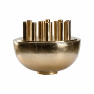 370102 Chelsea House Fluted Brass Vase