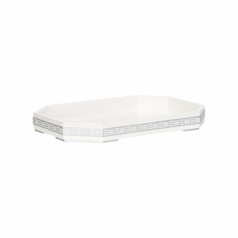 370159 Elizabeth Wicker Ambrose Tray - Silver