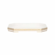 370160 Elizabeth Wicker Ambrose Tray Gold