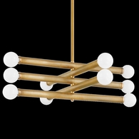 373-50-VB Corbett Lighting Pienza 10 Lt. Chandelier with Vintage Brass Finish