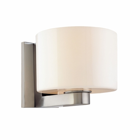 3780.13 Sonneman Century Contemporary Bowl Wall Sconce with Satin Nickel Finish