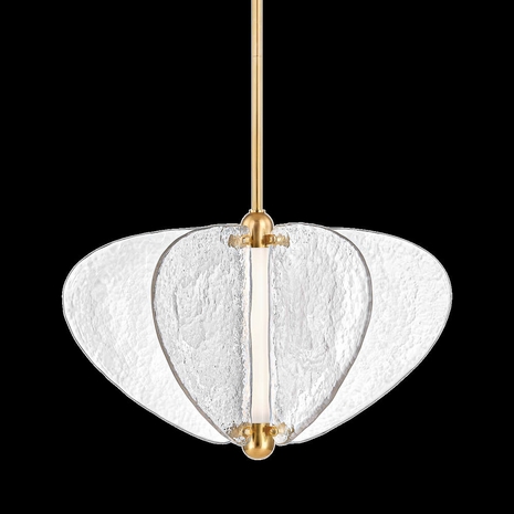 380-30-VB Corbett Lighting Freya 1 Lt. Pendant with Vintage Brass Finish