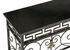 380062 Chelsea House Black Granite Top And Aluminum Base Black And Gold Brompton Road Console