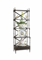 380063 Chelsea House 71.5in. Poplar Carnaby Bookcase with Black/Gold Finish