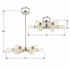3807-PN Crystorama Zodiac 6 Light Polished Nickel Chandelier